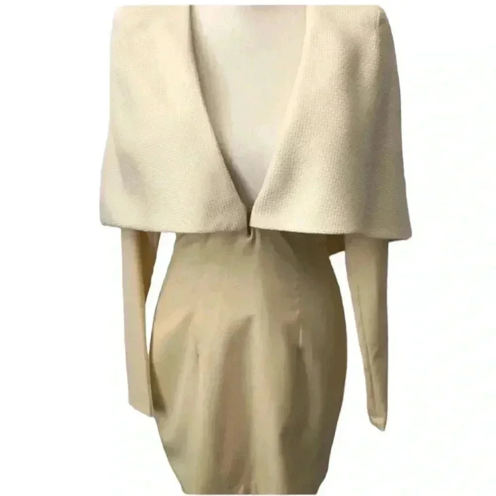 Asilio Almost Famous Two Tone Cape Mini Dress NWT Size S/8 - Picture 3 of 8
